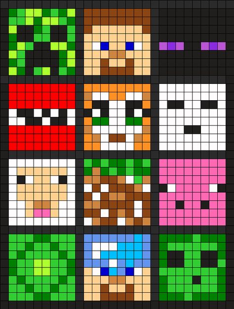 Minecraft Perler Bead Pattern | Bead Sprites | Misc Fuse Bead Patterns Minecraft Mob Pixel Art, Minecraft Knitting Pattern, Pony Bead Minecraft, Minecraft Pony Bead Patterns, Cross Stitch Patterns Minecraft, Fuse Bead Patterns Minecraft, Perler Bead Bookmarks Ideas, Math Pixel Art, Pixel Art For Boys