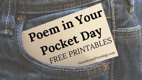 Poem in your Pocket Day: Free Printables | Humility and Doxology Poems With Metaphors, A Cross In My Pocket Poem Printable, Poem In My Pocket, Pocket Hug Poem Printable Free, Pocket Hearts Poem, Pocket Hugs Poem, Best Poems For Kids, Sonnet 116, Free Poems