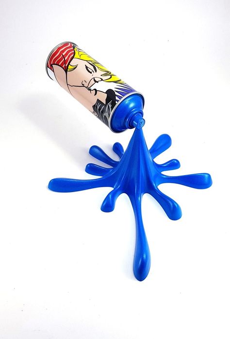 Can Sculpture, Three Dimensional Art, Tabletop Sculpture, Dimensional Art, Pop Up Art, Cartoon House, Creative Display, Pop Art Painting, Sculpture Painting