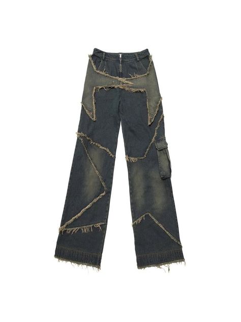 Funky Denim Jeans, Wide Denim Pants, Dance Hip Hop, Loose Straight Jeans, Fashion Baggy, Grunge Jeans, Arcana Archive, Winter Streetwear, Trousers Casual