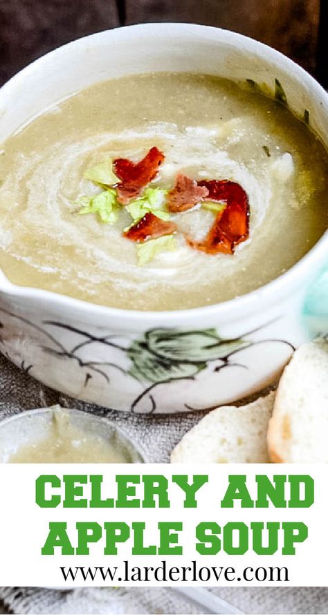 Super easy creamy celery and apple soup Celery Recipes, Cream Of Celery, Apple Soup, Celery Soup, Lean Belly Juice, Belly Juice, Creamy Soup, Super Easy Recipes, Gone Forever