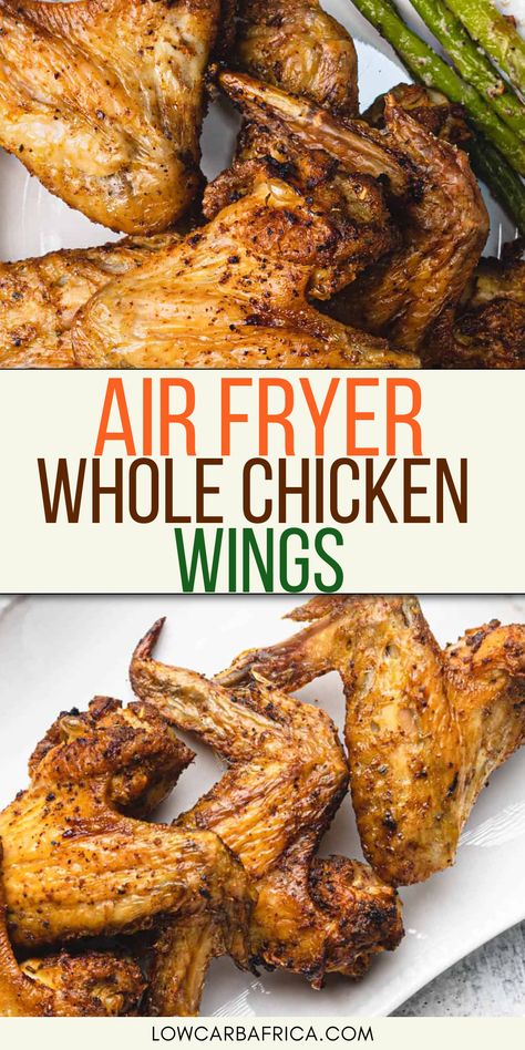 Keto Air Fryer Chicken, Air Fryer Chicken Wings Recipe, Crispy Air Fryer Chicken Wings, Crispy Air Fryer Chicken, Air Fry Chicken Wings, Air Fryer Wings, Cooking Chicken Wings, Wings In The Oven, Keto Board