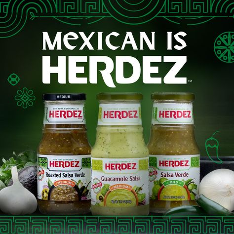 Verde Salsa and HERDEZ GUAC SALSA™ make great additions to your salads, grilled chicken or crock pot Verde Salsa, Real Mexican Food, Guacamole Salsa, Salsa Chicken, Green Salsa, Cooking Sauces, Salsa Verde, Holiday Inspiration, The Passion