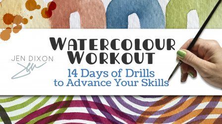 Watercolor Workout: 14 Days of Drills to Advance Your Skills #Sponsored Watercolor Painting Drills, Watercolor Drills, Watercolor Exercises, Master Watercolor, Monochrome Painting, Skillshare Classes, Learn Watercolor, Watercolor Lessons, Student Drawing