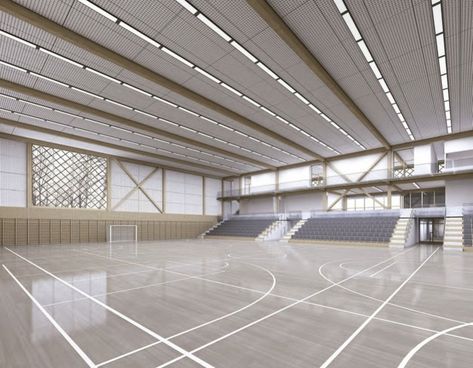 School Gym Design, Futuristic School, Rich School, Sport Room, School Aesthetics, School Building Design, School Hall, Sports Hall, School Hallways