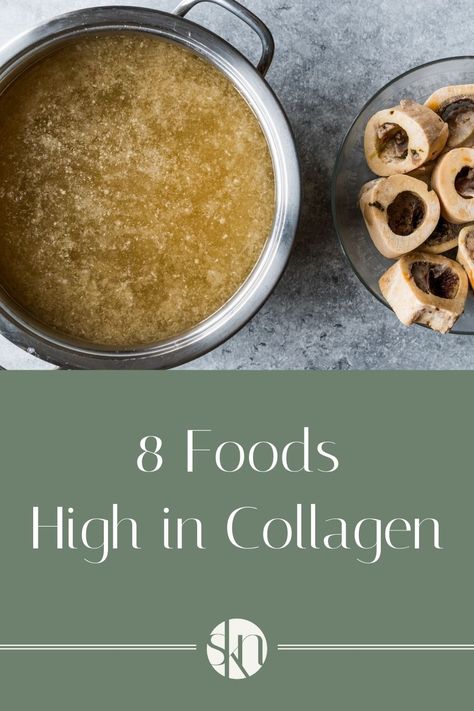 Looking to eat more collagen-rich foods? Here is a list of the top foods high in collagen that you can add to your diet today. Collagen Rich Foods Anti Aging, High Collagen Foods, Foods High In Collagen, Collagen Rich Foods, Collagen Recipes, Nutritional Snacks, Vitamin C And Zinc, Anti Aging Food, Protein Rich Foods