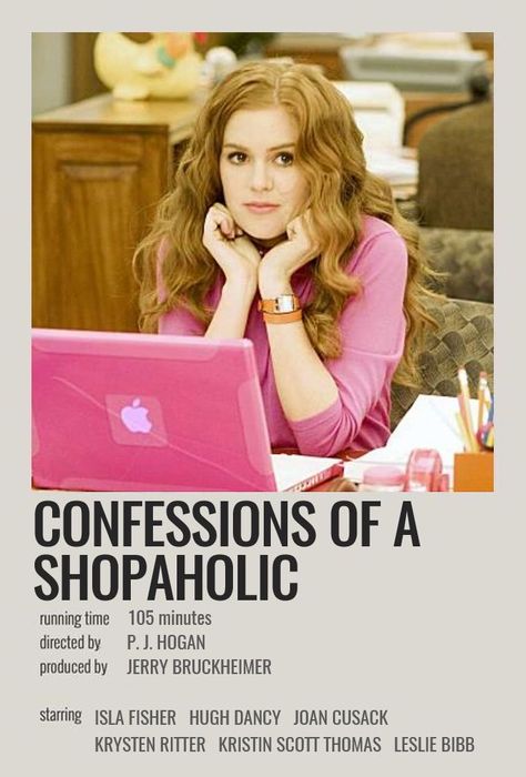 Confessions Of A Shopaholic Movie Poster, Iconic Walks In Movies, Chick Flicks Aesthetic, Chick Flick Movies List, Chick Flick Aesthetic, Movies About Fashion, Chick Flick Movies, Movie Recs, Girls Night Movies