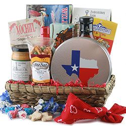 Totally Texas - Texas Gift Basket Texas Welcome Basket, Welcome To Texas Gift Basket, Texas Gift Basket Ideas, Country Gift Basket, Grill Gift Basket, Texas Gift Basket, Diy Wine Gift Baskets, Bbq Gift Basket, Texas Themed Gifts