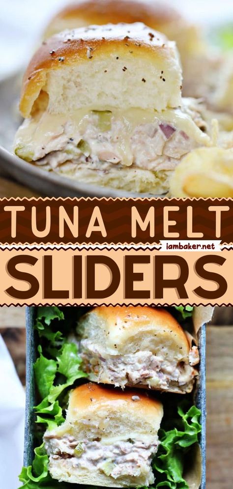 Fish Sliders Recipes, Tuna Sliders Recipes, Tuna Melt Sliders, Tuna Sliders, Tuna Appetizer, Hawaiian Bread Rolls, Sweet Hawaiian Rolls, Sliders Recipes Hawaiian Rolls, Gameday Food