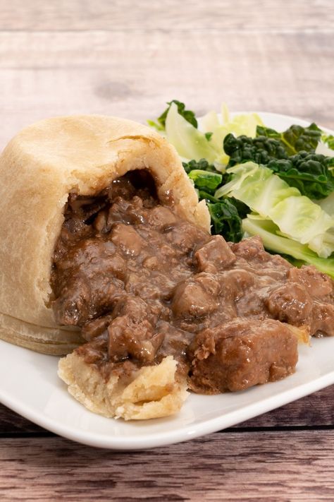 Steak and Kidney Pudding from James Martin is a delectable meal consisting of succulent beef and kidney in a rich gravy, encased in suet pastry that takes 3 Suet Pastry, Steak And Kidney Pudding, Stewing Steak, Suet Pudding, James Martin Recipes, Slow Cooker Steak, Steak And Onions, Steak And Mushrooms, Chefs Table