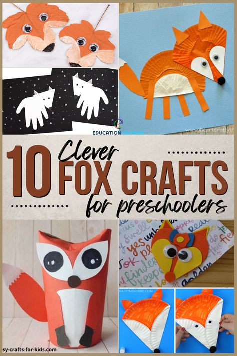 The fox is one of the woodland animals that inspired authors and illustrators to write countless stories and create wonderful illustrations that have become classics. Here are 10 creative fox-inspired activities that children can do. Fox Toddler Craft, Woodland Animal Activities For Preschool, Woodland Animals Crafts Preschool, Fox Activities For Preschoolers, Red Fox Craft, Fox Craft Preschool, Fox Crafts For Kids, Art Club Projects, Animal Crafts Preschool