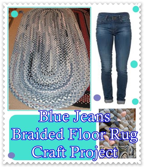 Jean Rug, Blue Jean Rug, Old Clothes Diy, Sock Monkey Pattern, Old Jeans Recycle, Homemade Rugs, Making Rugs, Rag Rug Tutorial, Plastic Grass