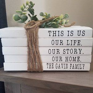 Decorated Books, Books Stacked, Texas Signs, Wood Books, Diy Farmhouse Decoration, Stamped Books, Farmhouse Theme, Framed Signs, Farmhouse Books