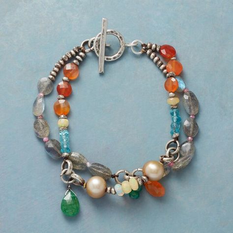 AGATHA BRACELET Sundance Jewelry, Faith Bracelet, Czech Glass Jewelry, Beaded Necklace Patterns, Jewelry Design Inspiration, Labradorite Jewelry, Sterling Silver Bangles, Gemstone Bracelets, Sterling Silver Bead