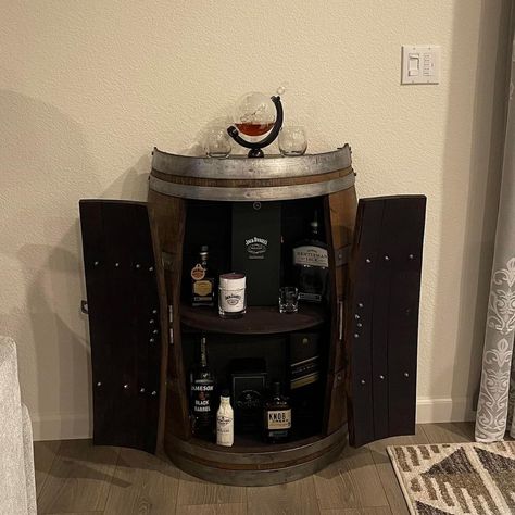 Brand Barrel Dreams Color Wood Color Material Oak Product Dimensions 14"D x 28"W x 35"H Mounting Type Floor Mount Wine Barrel Storage, Wine Barrel Dog Bed, Wine Barrel Coffee Table, Bar Buffet Cabinet, Barrel Storage, Wine Barrel Furniture, Barrel Bar, Double French Doors, Home Bar Furniture