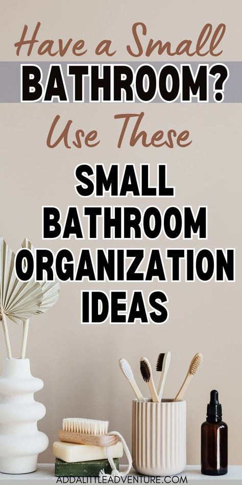 Bathroom Organization Ideas for Small Bathrooms Small Bathroom Organization Ideas, Bathroom Storage Hacks, Bathroom Organization Ideas, Ideas For Organizing, Ideas For Small Bathrooms, Bathroom Hacks, Small Bathroom Organization, Countertop Organization, Creative Bathroom