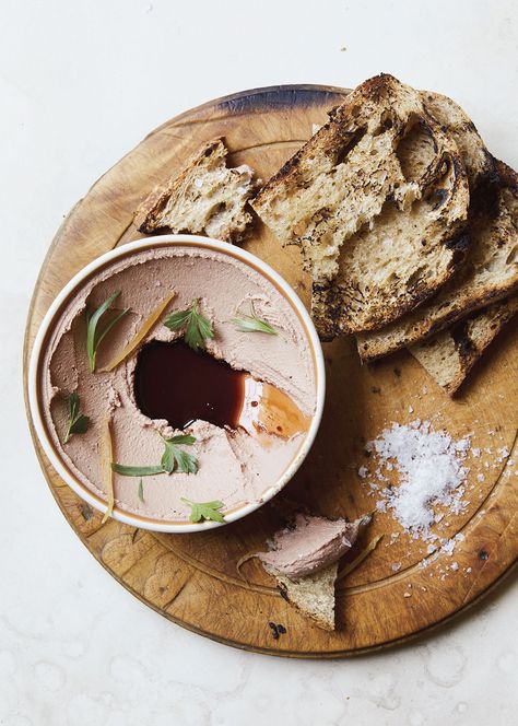 A good chicken liver paté requires time, patience and sometimes a grocery store scavenger hunt, but when the recipe comes from one of L.A's best restaurants, the effort to make it at home will return tenfold in flavor. Grocery Store Scavenger Hunt, Store Scavenger Hunt, Chicken Liver Pate Recipe, Liver Pate Recipe, Boozy Baking, Nicole Franzen, Liver Pate, Pate Recipes, Recipe Photo