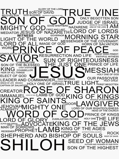 Jesus Real Name, Teen Camp, The Names Of Jesus, Jesus Names, Jesus Poster, Jesus Clothes, Names Of Christ, Jesus Is Risen, Attributes Of God