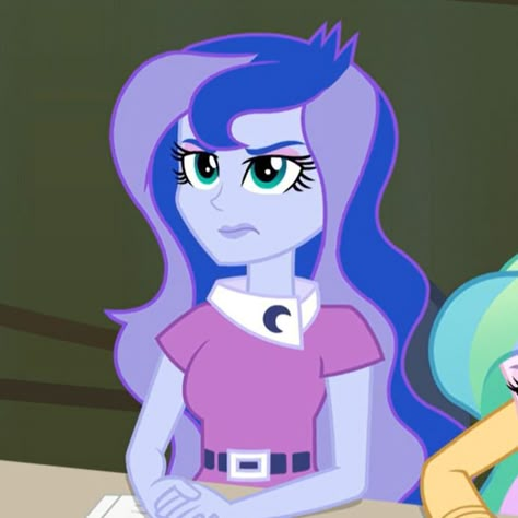 Pfp Purple Hair, My Little Pony Redesign, My Little Pony Pfp, Pfp Purple, Luna Mlp, Mlp Luna, Vice Principal, Pictures Of Princesses, Battle Of The Bands