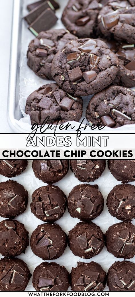 Gluten Free Mint Cookies, Gluten Free Andes Mint Cookies, Gluten Free Mint Brownies, Gluten Free Chocolate Mint Cookies, Gluten Free Mint Chocolate Chip Cookies, Fudgy Mint Chocolate No Bake Cookies, Andy's Mint Chocolate Cookies, Andes Candies, Gluten Free Cookie Recipe