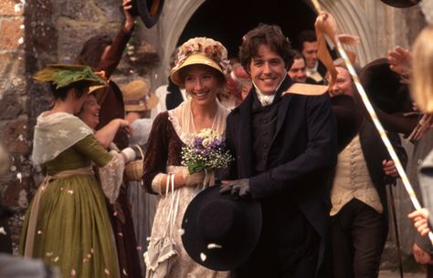 Movie Wedding Dresses, Jane Austen Movies, Sense And Sensibility, Romance Wedding, Iconic Weddings, Wedding Movies, Hugh Grant, Lady Mary, Emma Thompson