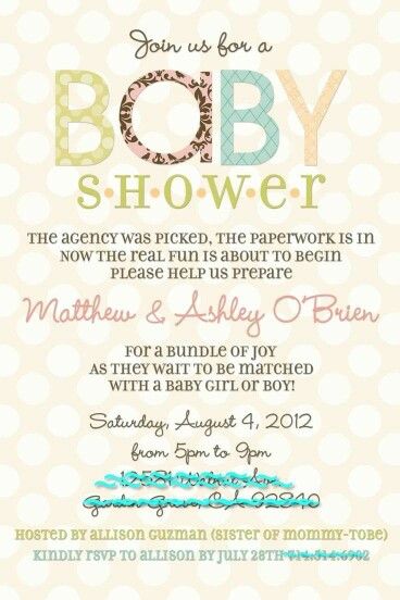 Adoption Baby Shower Baby Sprinkle Invitations Wording, Adoption Baby Shower, Adoption Shower, Baby Shower Invitation Wording, Baby Shower Pictures, Adoption Announcement, Foster Baby, Adoption Party, Creative Baby Shower