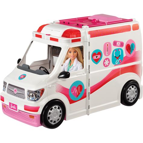 Barbie Care Clinic Vehicle | BIG W Barbie Website, Barbie Playsets, Medical Bag, Rescue Vehicles, Doll Clothes Barbie, Barbie Toys, Baby Jogger, Get Well Gifts, Lego Friends