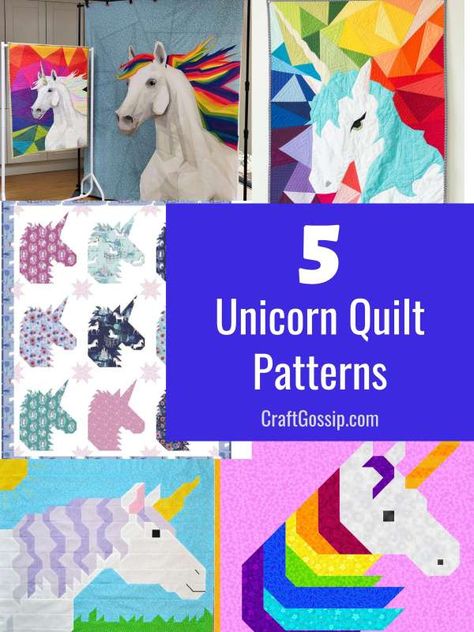 5 Unicorn Quilt Patterns – Quilting Unicorn Quilt Block Pattern Free, Unicorn Quilts Ideas, Unicorn Quilt Block, Unicorn Quilt Pattern Free, Unicorn Quilt Pattern, Unique Quilts Ideas, Jean Quilt Patterns, Unicorn Quilts, Crochet Horses