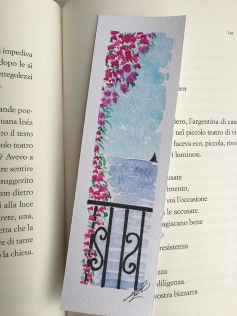 Handmade Bookmarks Diy, Creative Bookmarks, Bookmark Craft, Watercolor Bookmarks, Cat Air, Diy Watercolor Painting, Watercolor Paintings Easy, Book Markers, Watercolor Flower Art