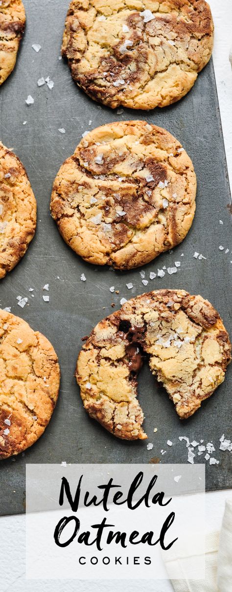 Nutella Oatmeal Cookies, Nutella Oatmeal, Nutella Muffin, Nutella Pizza, Nutella Cookie, Nutella Desserts, Nutella Brownies, Nutella Recipes, Best Cookie Recipes