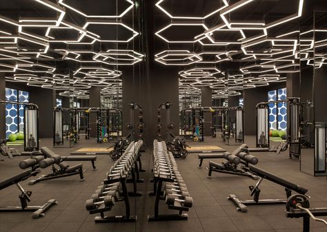 I love the lights must incorporate! Ruang Gym, Fitness Center Design, Gym Lighting, Gym Center, Dream Gym, Gym Design Interior, Luxury Gym, Fitness Humor, Gym Room At Home