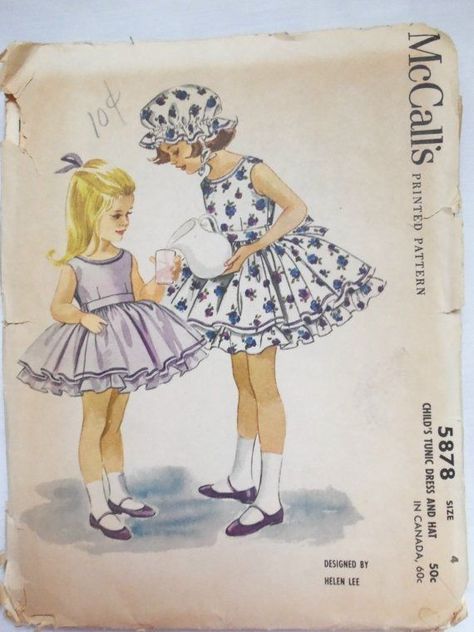 Sewing Patterns Dress, Helen Lee, Mccalls Patterns Vintage, Vintage Girls Clothes, Patron Vintage, Retro Sewing Patterns, Patterns Dress, Childrens Sewing Patterns, Vintage Girls Dresses