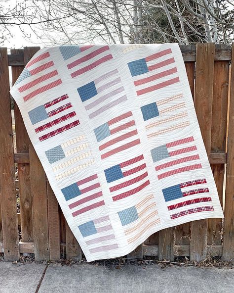 Sweet Daisy Quilt Shoppe on Instagram: “**SALE ENDS TODAY ** We are down to the last few of our Faded Glory Quilt Kits and thought it would be fun to have a little sale to give…” Daisy Quilt, Binding Paper, Stripes Background, Stripe Kit, Flag Quilt, Fat Quarter Quilt, Vintage Picnic, Patriotic Quilts, Blue Charm