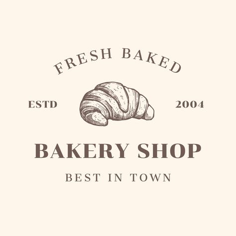 Bakery Vintage Logo Template Logo Bakery Cake, Bakery Cafe Logo, Croissant Dessert, Bakery Logo Inspiration, Counter Restaurant, Traditional Bakery, Bakery Vintage, Bakery Branding Design, Starbucks Crafts