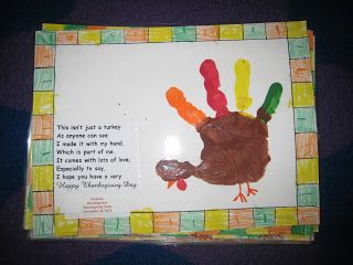 Crayons & Curls: Thanksgiving Week! Turkey Handprint Placemat Turkey Handprint Placemat, Thanksgiving Placemats Preschool, Thanksgiving Crafts For Toddlers, Thanksgiving Crafts Preschool, Thanksgiving Turkey Craft, Turkey Handprint, Easy Thanksgiving Crafts, Thanksgiving Placemats, Thanksgiving Week