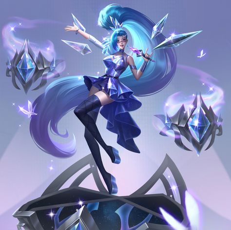 Kda Seraphine, League Memes, Tokyo Ghoul Cosplay, League Of Legends Characters, Riot Games, Lol League Of Legends, Dnd Characters, Mobile Legends, Magical Girl