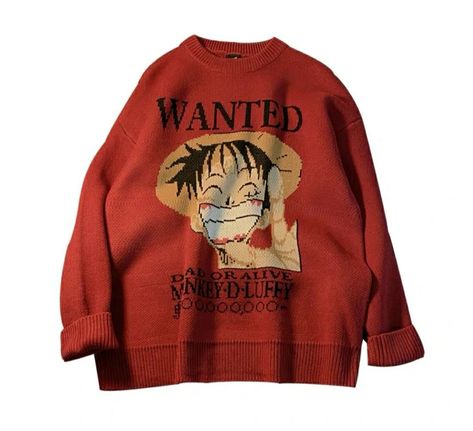 One Piece Luffy Bounty, Luffy Bounty, One Piece Sweater, Wanted Ads, Amazing Clothes, Nice Clothes, One Piece Luffy, Pullover Styling, Cool Shirts