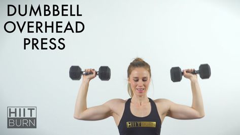 Demo Dumbbell Overhead Press Overhead Press Dumbell, Dumbell Overhead Press, Dumbbell Overhead Press, Dumbbell Shoulder Press, Dumbbell Press, Arm Exercises, Overhead Press, Get Stronger, Workout Days