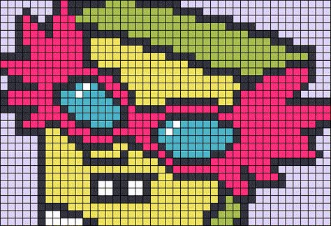 Funny Pixel Art, Spongebob Meme, Pixel Grid, Crochet Graphs, Graph Crochet, Grid Patterns, Make Friendship Bracelets, Perler Bead Templates, Pixel Art Templates