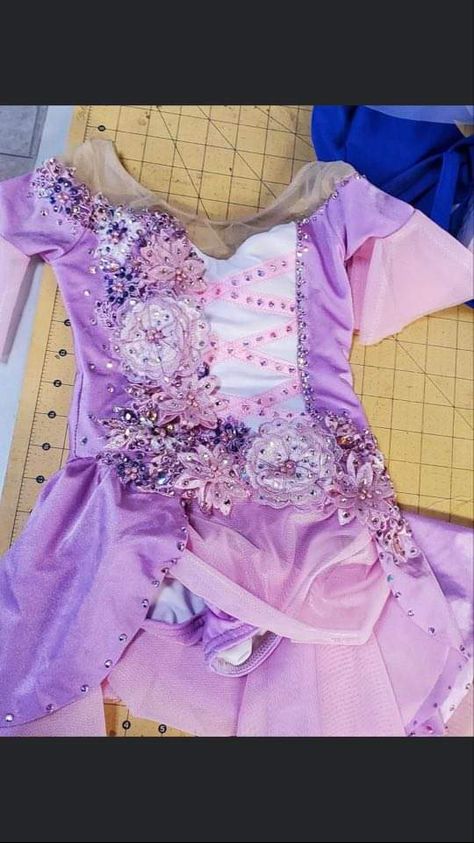 Rapunzel Dance Costume, Dancing Costumes, Skating Costumes, Ice Skating Dresses, Dance Clothes, Skating Dress, Kids Dresses, Figure Skating Dresses, Pageant Dress