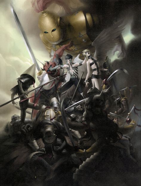 Kazuma Kaneko Artwork, Jrpg Art, Demi Fiend, Shin Megami Tensei 3, Dark Souls 4, Kazuma Kaneko, Persona 5 Anime, Shin Megami Tensei Persona, Retro Gaming Art