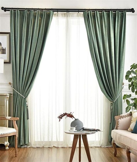 Curtain Ideas Bedroom, Bronze Texture, Floor To Ceiling Curtains, Thick Curtains, Ganpati Decoration, Green Flooring, Green Curtains, Curtain Texture, Curtain Lights