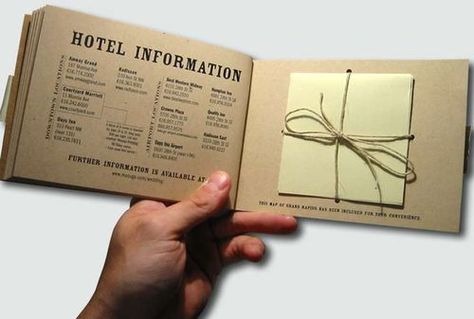 Image result for hotel booklet Creative Wedding Invitations, Booklet Design, Invitations Diy, Interactive Book, Book Design Layout, Up Book, Beautiful Paper, Book Layout, Printable Wedding Invitations