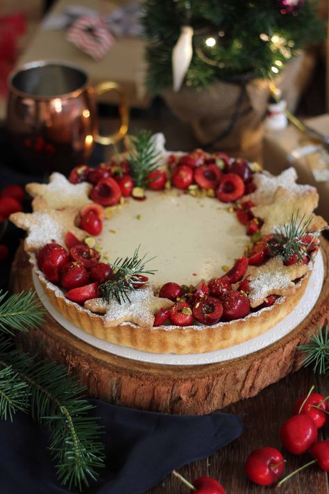 Eggnog Panna Cotta, Comfort Baking, Panna Cotta Tart, Almond Pastry, Tart Shells, Winter Comfort, Festive Treats, The Perfect Christmas, Almond Recipes