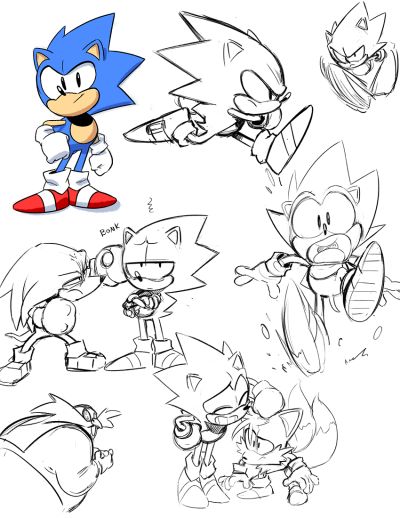 Illustrations and etc. by Tyson Hesse Tyson Hesse, Draw Sonic, How To Draw Sonic, Sonic Mania, Classic Sonic, Sonic And Amy, Cd Art, Blue Hedgehog, Sonic Franchise