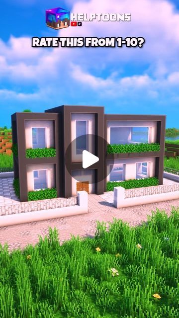 Help Toons on Instagram: "Minecraft Modern Easy House 🏠  🏠👍Easy Modern House in Minecraft ☺️ #minecraftreels   ⭐️Shader: Complementary 🟢Don't forget to follow me for more Minecraft ideas  #minecraft #minecrafttutorial #minecraftbuilds #minecrafthouse #minecraftbuilding #viralreels" Modern House In Minecraft, Sims4 Ideas, House In Minecraft, Minecraft Modern, Cool Minecraft Houses, Minecraft Videos, Ideas Minecraft, Cool Minecraft, Minecraft Tutorial