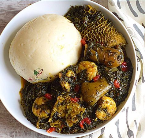 Afang Soup, Pounded Yam, Nigeria Food, Good Morning Christmas, Veg Pizza, Africa Food, African Food, 7k Followers, Food Network