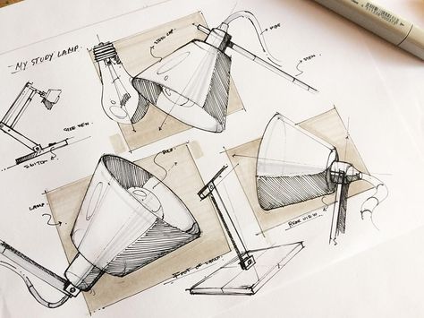 My study lamp #id #ideation #idstudent #idsketches #sketch #sketches #sketchbook #sketchzone #product #productdesign #productdesigner… Lamp Design Drawing, Innovation Illustration, Product Sketch, Study Lamp, Logos Retro, Furniture Sketch, Structural Drawing, Sketches Sketchbook, Furniture Design Sketches