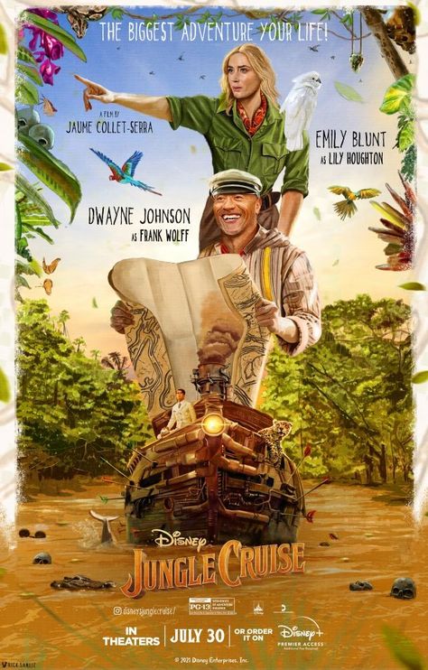 Jungle Cruise Movie, Comedy Movies Posters, Jungle Island, Figure Sketches, Avengers Poster, Hollywood Scenes, Jungle Cruise, Human Figure Sketches, Movies Posters