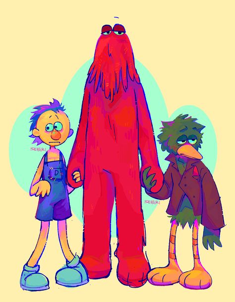 Dhmis Fanart, Don't Hug Me I'm Scared Fanart, Walpapers Cute, Welcome Home Posters, Yellow Guy, Red Guy, Silly Puppets, Dont Hug Me, I'm Scared